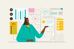 Especialista revisando el rendimiento de campañas de agencia de google Ads — guía para evaluar agencias de pauta digital en LATAM